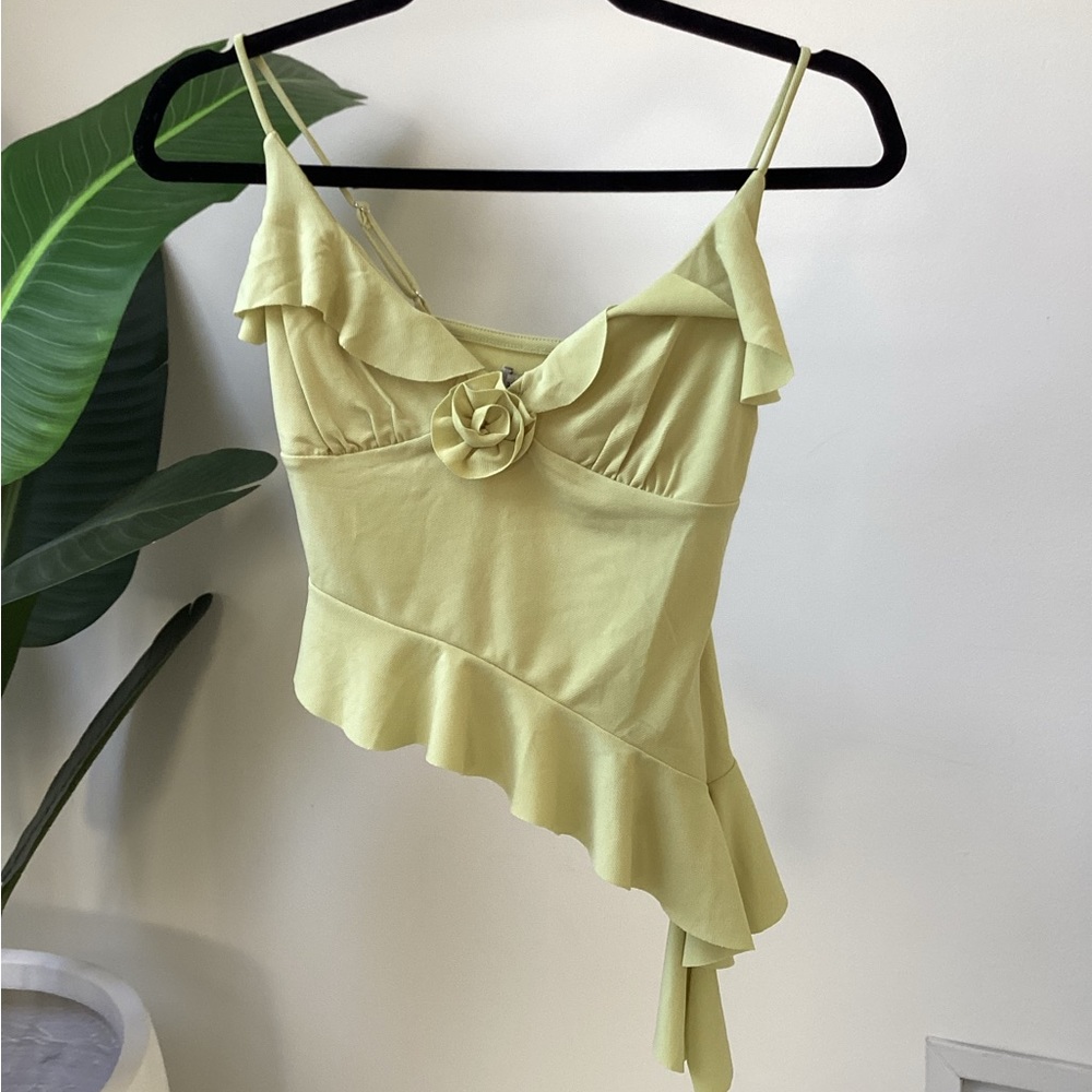 Urban Outfitters green rosette top